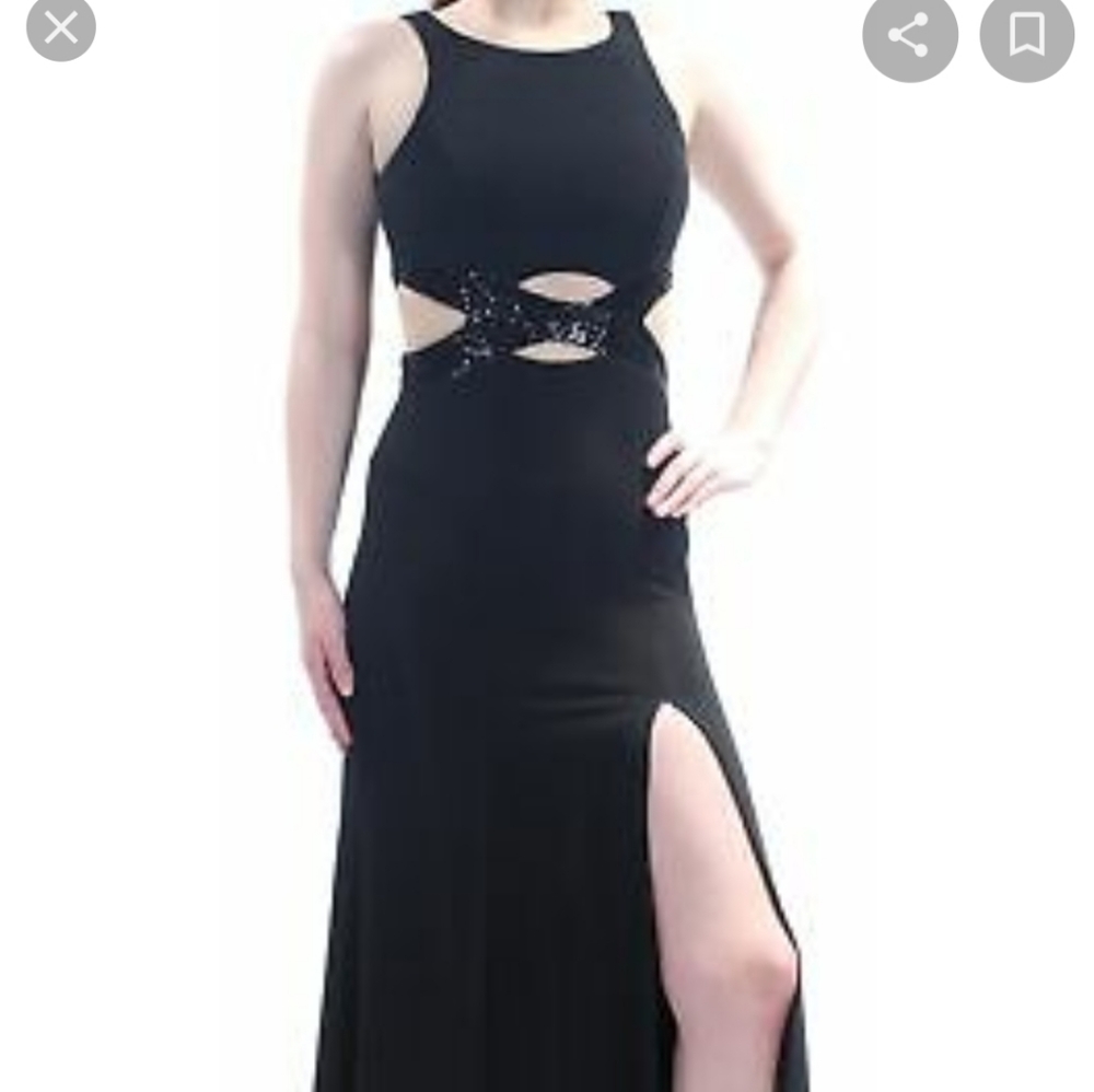 Black evening gorgeous gown